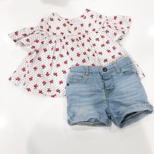 Babydoll top and shorts set